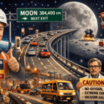 Elon Musk highway bridge to the moon